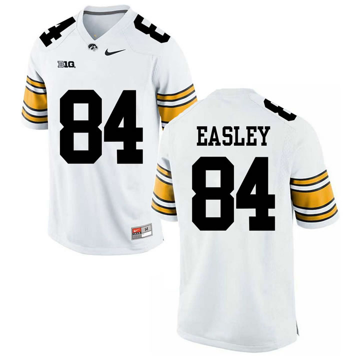 Iowa Hawkeyes #84 Nick Easley White College Football Jersey